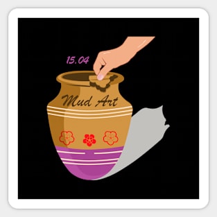 Cultural Mud Art - 15 April Sticker